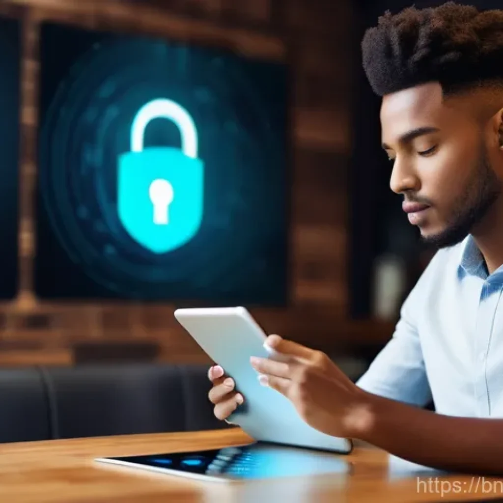 공감 기반 UX의 법적 및 제도적 측면 - **Digital Trust and Secure Interaction:** A diverse young adult, wearing stylish casual attire, is t...